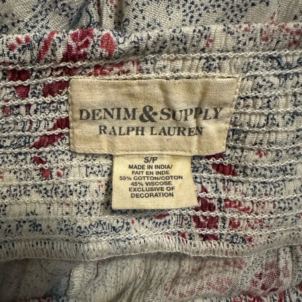 Ralph Lauren Denim & Supply floral print high-rise palazzo wrap pants Size S - Picture 5 of 5